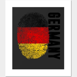 Germany Flag Fingerprint My Story DNA German Posters and Art